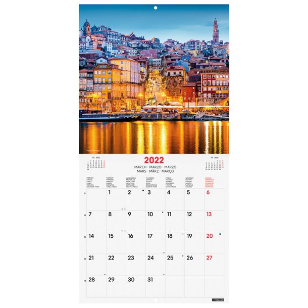 CALENDARIO IMÁGENES DE PARED INTERNACIONAL 30X30 2022 CHARMING CITIES