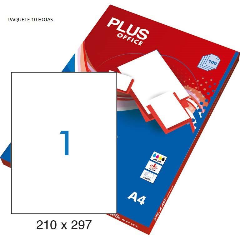 ETIQUETAS PLUS BLANCAS DIN A4 10 HOJAS