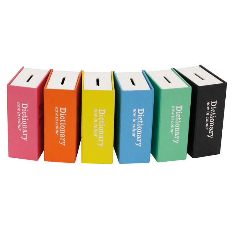 HUCHA LIBRO MAKROPAPER DISEÑO DICCIONARIO COLORES SURTIDOS