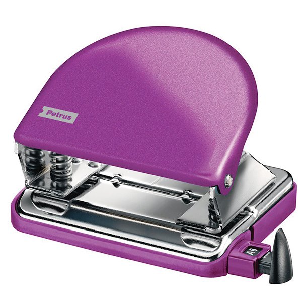 PERFORADOR SOBREMESA PETRUS 52 COLOR VIOLETA CAPACIDAD 20 HOJAS