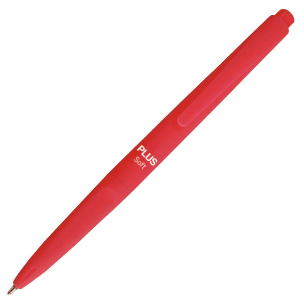 BOLIGRAFO RETRACTIL TACTO GOMA PLUS SOFT COLOR ROJO
