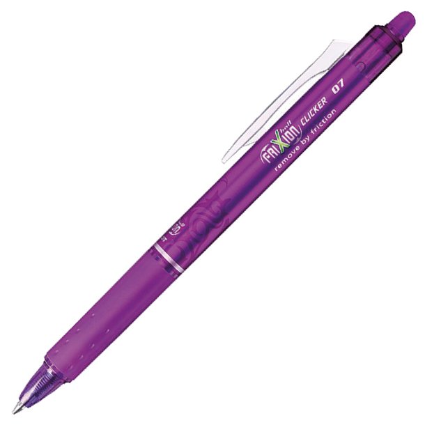 BOLÍGRAFO RETRACTIL BORRABLE PILOT FRIXION CLICKER COLOR VIOLETA BLÍSTER