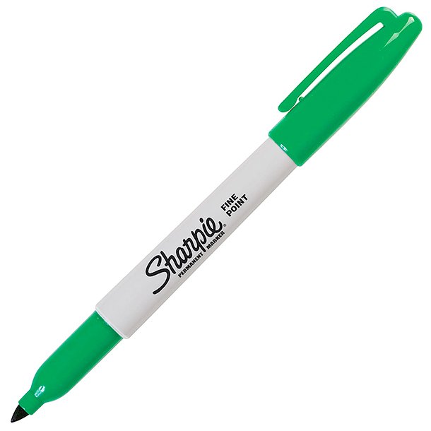 ROTULADOR MARCADOR PERMANENTE SHARPIE FINE POINT PUNTA REDONDA COLOR VERDE 0,9 MM