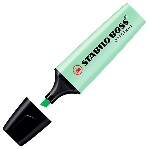 ROTULADOR MARCADOR FLUORESCENTE STABILO BOSS MENTA PASTEL FLUOR