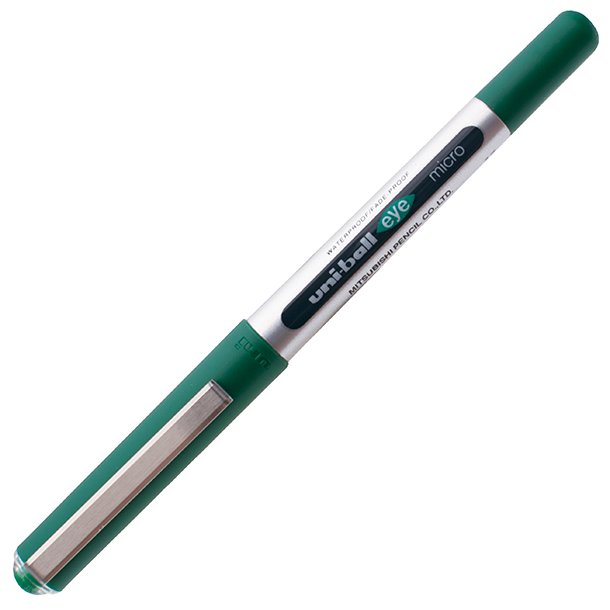 BOLÍGRAFO ROTULADOR CAPUCHÓN ROLLER UNI-BALL UB-150 EYE MICRO VERDE