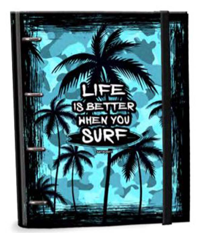 CARPETA 4 ANILLAS A4 RINGBOOK PALM SURF CAMU AZUL