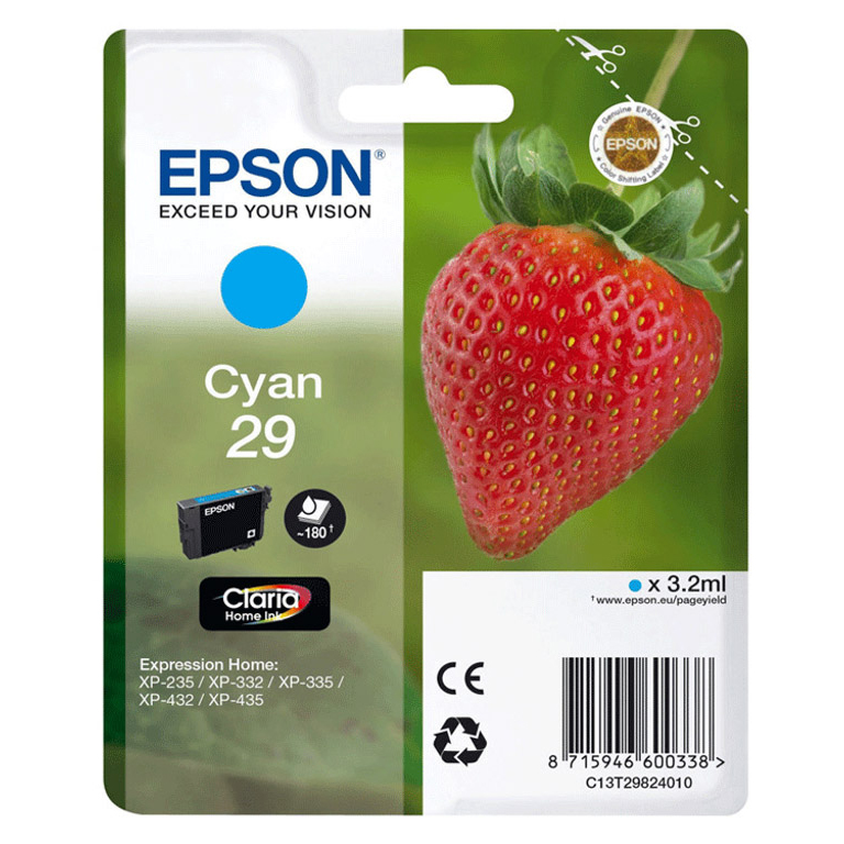 CARTUCHO INK-JET EPSON 29 C13T29824012 CIAN