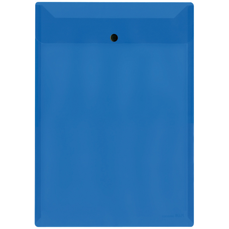 CARPETA PLUS OFFICE DOSSIER BROCHE POLIPROPILENO SOBRE 340X245 MM. NATURAL COLOR AZUL