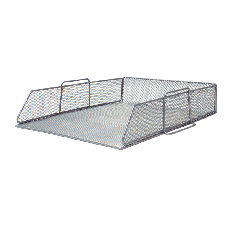 BANDEJA SOBREMESA DE REJILLA METALICA PLUS OFFICE 290X77X340 MM PLATEADA 