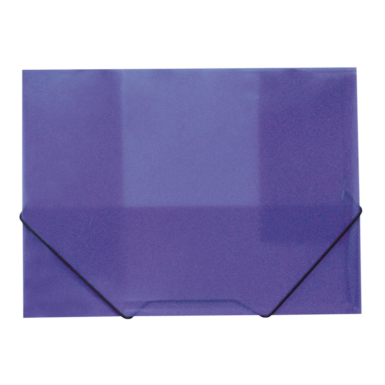 CARPETA PLUS OFFICE A4+ 235X318 MM. GOMAS Y SOLAPAS POLIPROPILENO RAYADO COLOR VIOLETA
