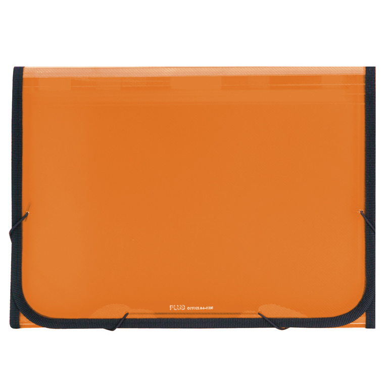CARPETA PLUS OFFICE CLASIFICADORA POLIPROPILENO 12 DEPARTAMENTOS A4 CIERRE GOMAS COLOR NARANJA 
