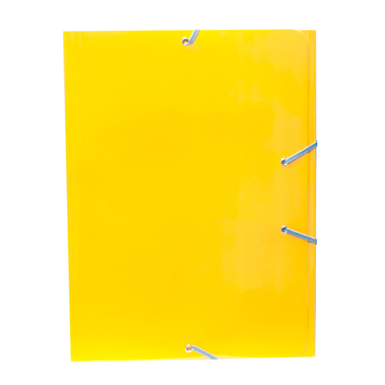 CARPETA CAMPUS A4+ 340X256 MM. GOMAS Y SOLAPAS CARTÓN BRILLO 600GRS COLOR AMARILLO