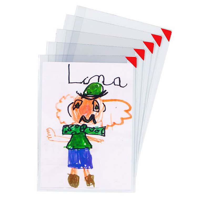 FUNDA ADHESIVA REPOSICIONABLE A5 TARIFOLD 5 UNIDADES