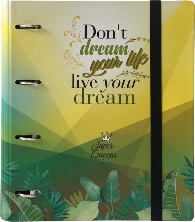 CARPETA 4 ANILLAS 30MM RECAMBIO DREAM VERDE