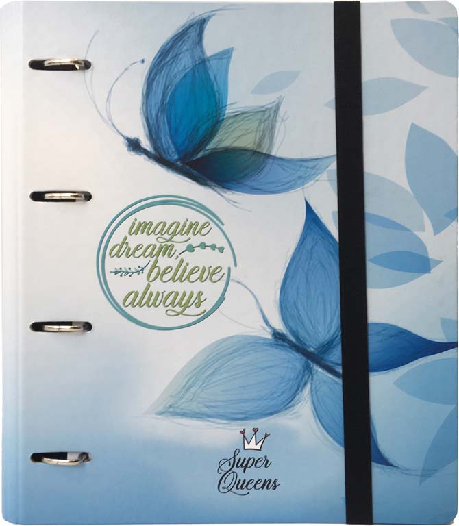 CARPETA 4 ANILLAS 30MM RECAMBIO IMAGINE AZUL