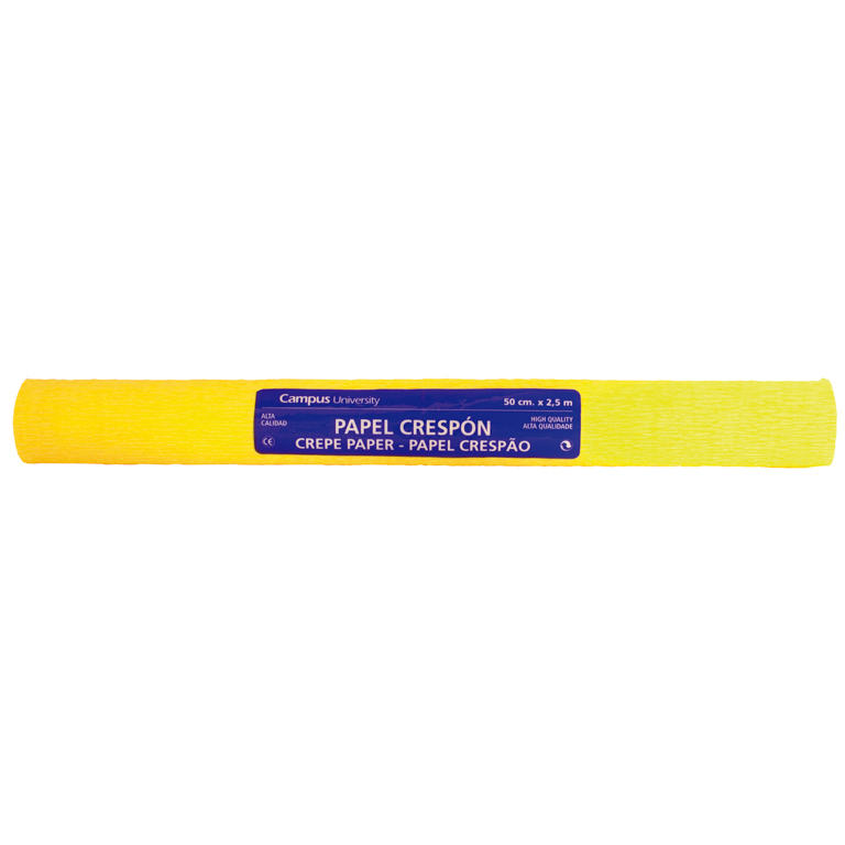 PAPEL CRESPÓN CAMPUS COLLEGE 50CM X 2,5M COLOR AMARILLO CLARO
