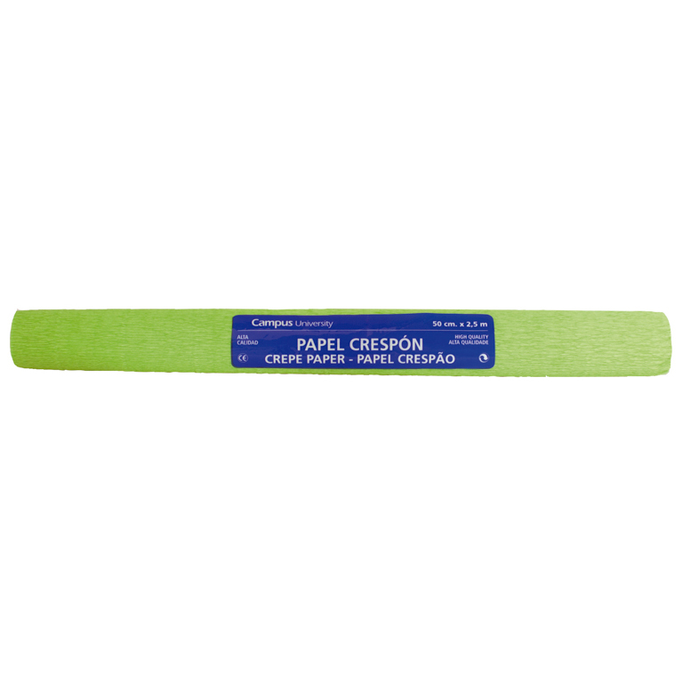 PAPEL CRESPÓN CAMPUS COLLEGE 50CM X 2,5M COLOR VERDE CLARO
