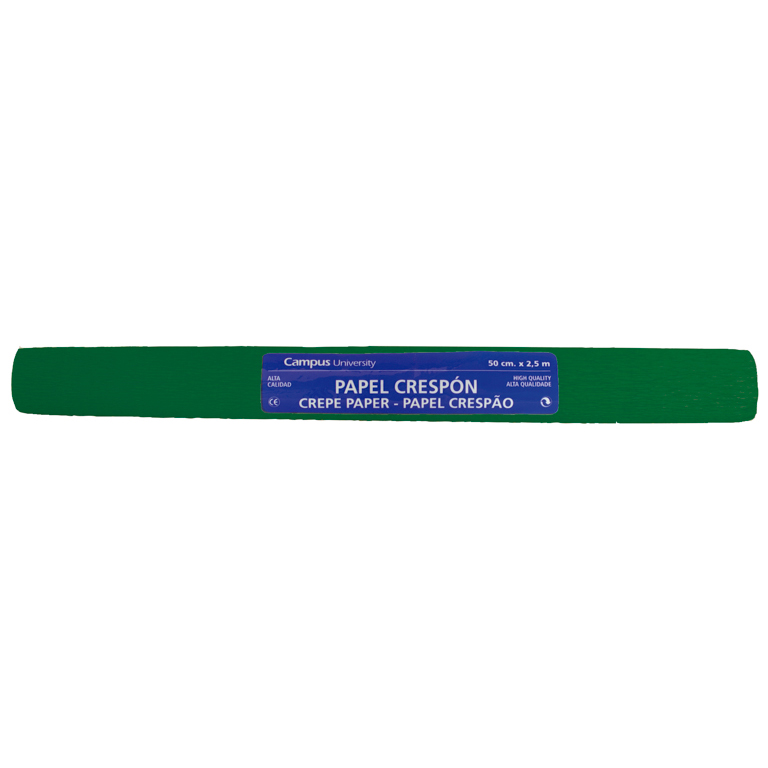PAPEL CRESPÓN CAMPUS COLLEGE 50CM X 2,5M COLOR VERDE OSCURO