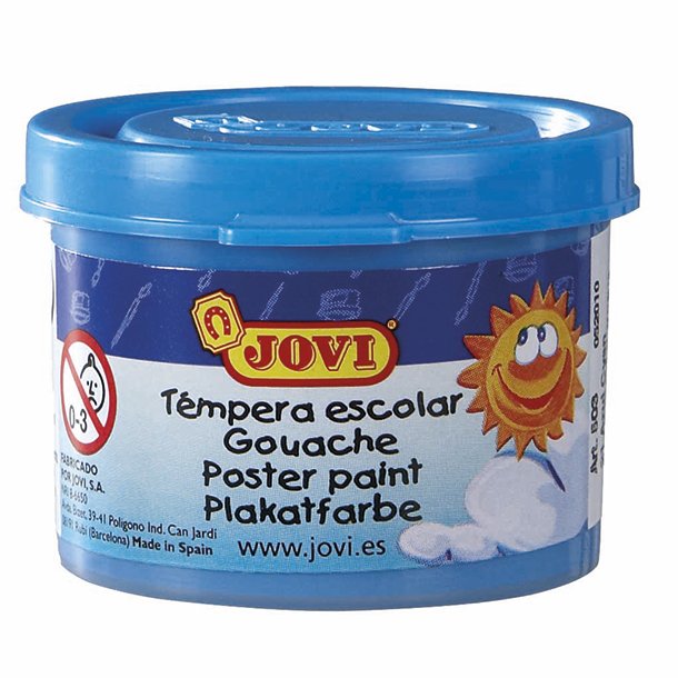 TÉMPERA JOVI BOTE 35ML. COLOR AZUL CYAN.