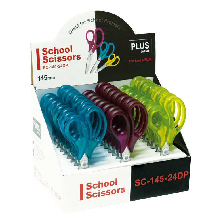 TIJERA ESCOLAR PLUS FITCUT JUNIOR 145MM. COLORES SURTIDOS