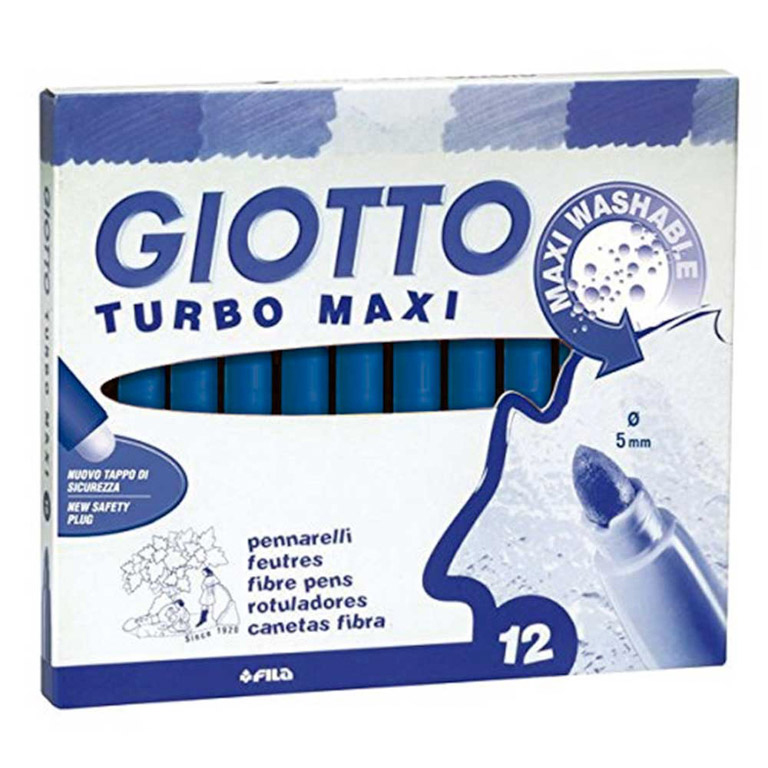 ROTULADOR GIOTTO TURBO MAXI 12 UNIDADES AZUL ULTRAMAR