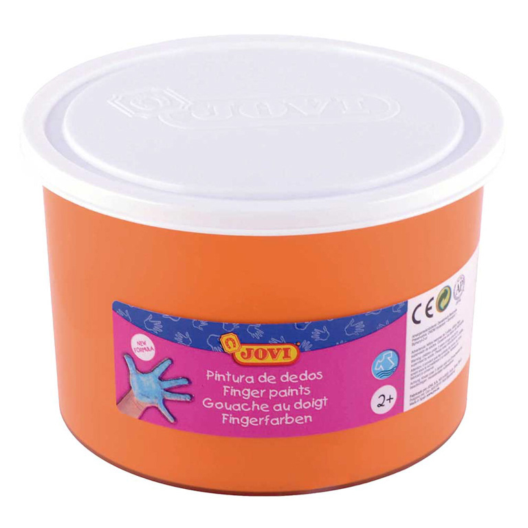 PINTURA DE DEDOS JOVI BOTE 500ML COLOR NARANJA