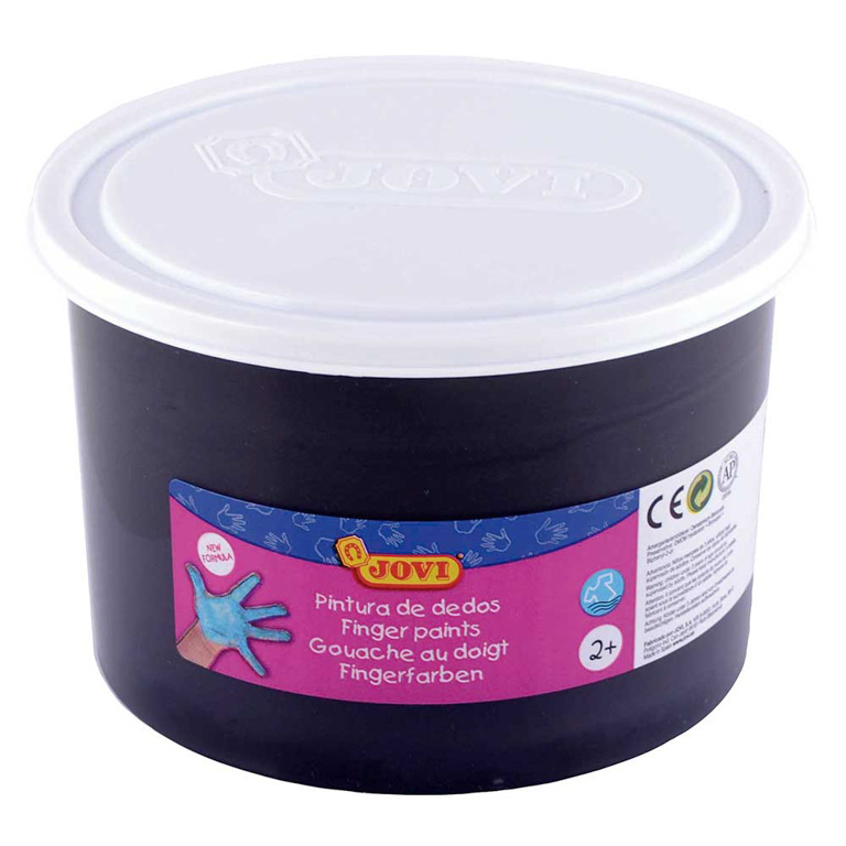 PINTURA DE DEDOS JOVI BOTE 500ML COLOR NEGRO