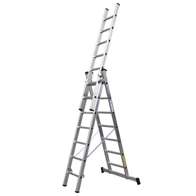 ESCALERA ALUMINO SIMPLE 11 PELDAÑOS 3 METROS